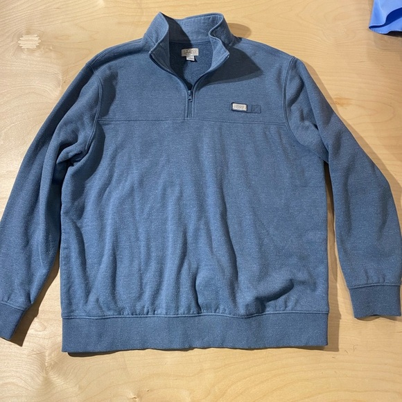Ocean Coast Men's Blue Quarter-Zip Fleece PullOver Large (LW) - Picture 1 of 10